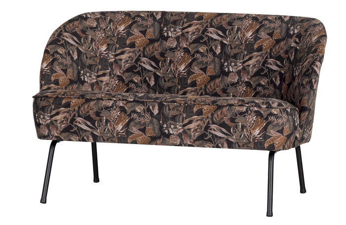 BePureHome Vogue 2-Zits Bankje - Velvet - Zwart - 68x110x65