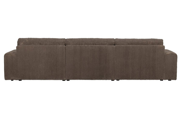 WOOOD Date Chaise Longue Links - Grove Ribstof - Mud - 78x316x162