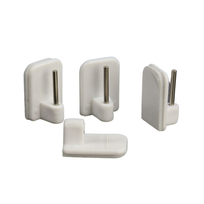 Orange85 Zelfklevende Vitrage Haakjes Wit 4 stuks