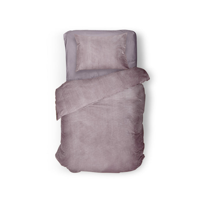 Elegance Dekbedovertrek Velvet Uni - shady pink