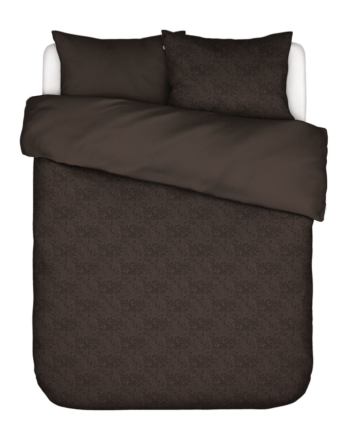 Essenza Felipa Dekbedovertrek Darkest brown 200 x 220 cm