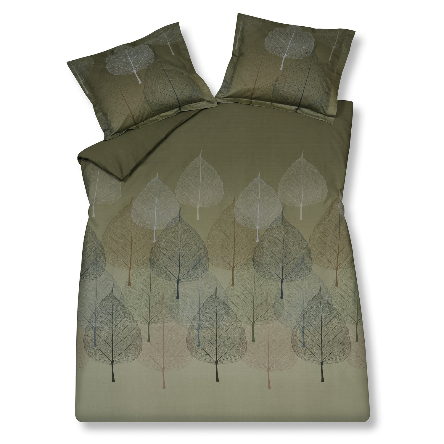 Vandyck Dekbedovertrek PLANTY Oak Green 140x220 cm (satijnkatoen)