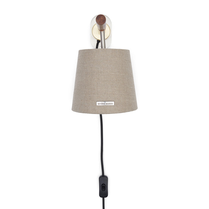 Riviera Maison Wandlamp Promona Wood & Shade Beige