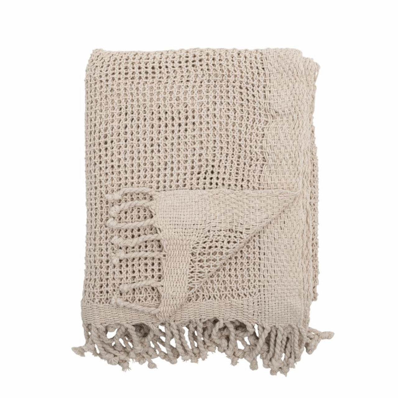 Bloomingville Lucille Plaid - 150 x 125 cm - Naturel