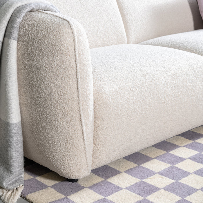 by fonQ Soft Hoekbank met Chaise Longue Rechts - Bouclé - Crème