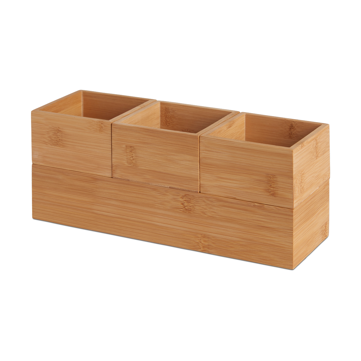 Lisomme Lars houten bakjes bamboe - set van 4