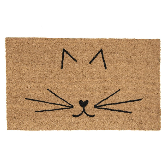 Clayre & Eef Deurmat  75x45 cm Bruin Zwart Kokosvezel Pvc Rechthoek