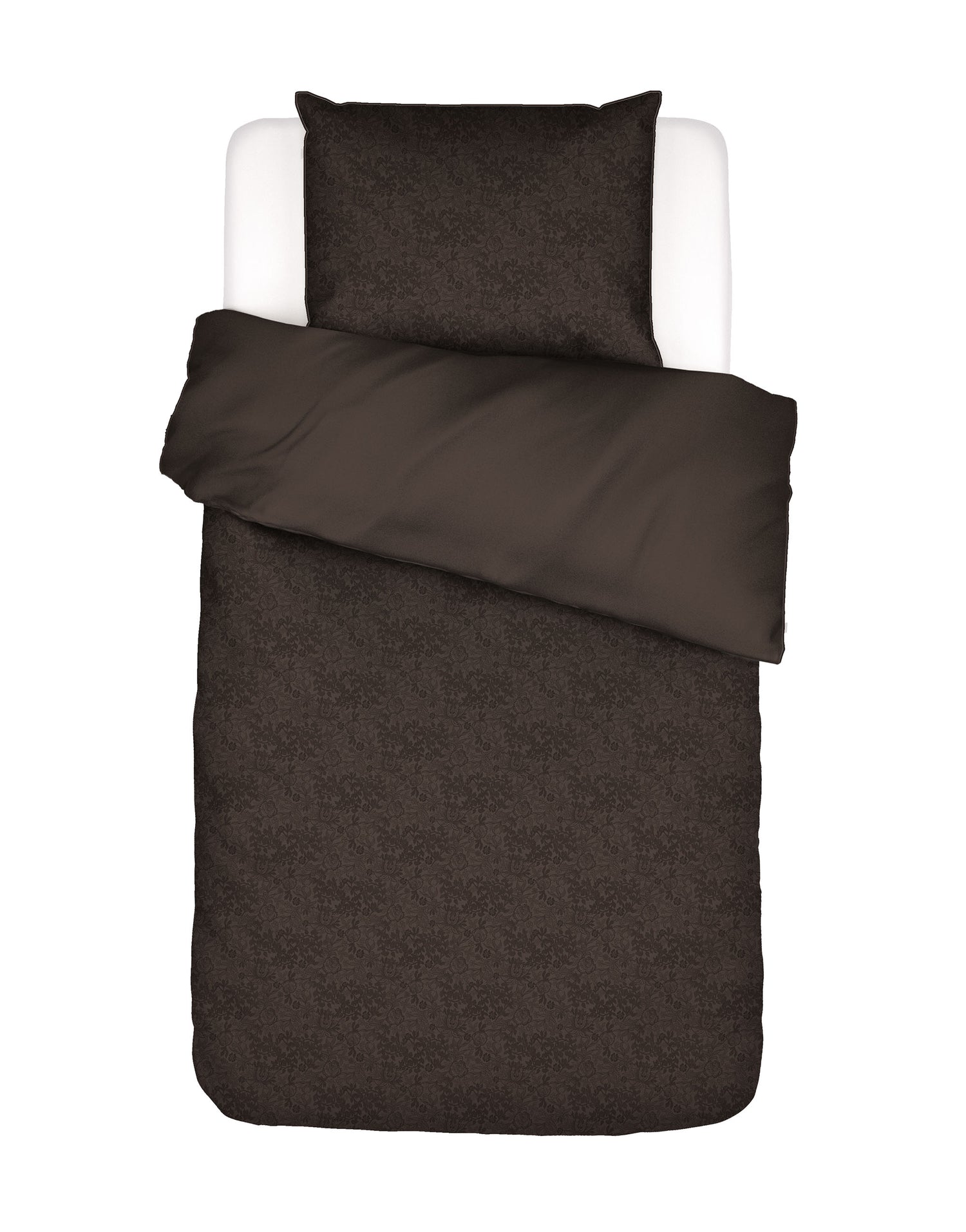 Essenza Felipa Dekbedovertrek Darkest brown 140 x 220 cm
