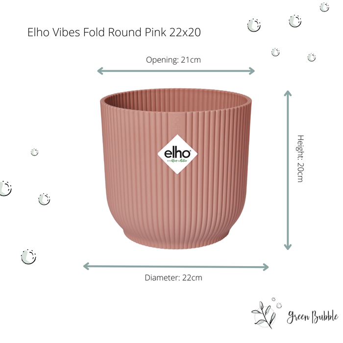 Bananenplant (Musa) + elho Vibes Fold Round roze Ø22 - 120cm