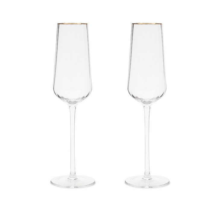Riviera Maison Champagneglazen set, Transparant - Les Saises - 2 stuks
