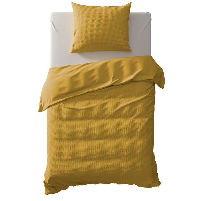 Yellow Dekbedovertrek Katoen Cialda ochre gold