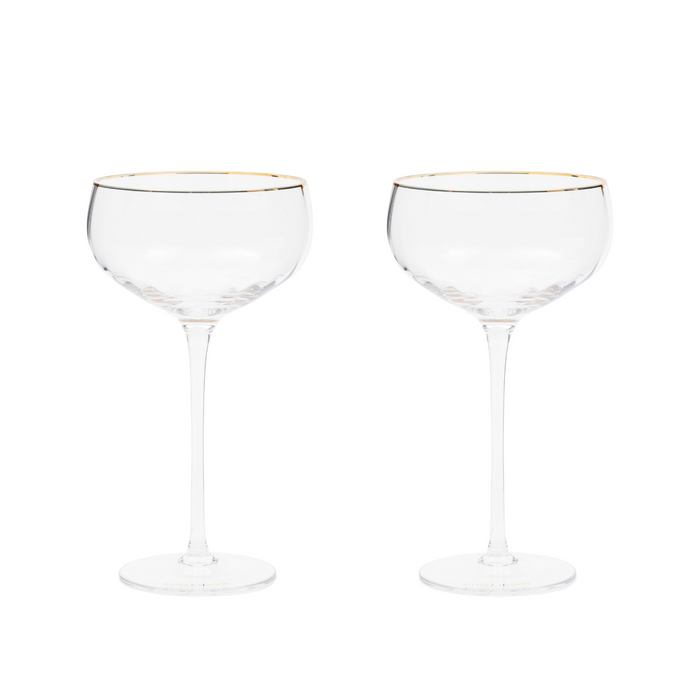 Riviera Maison Champagneglazen set, Transparant - Les Saises - 2 stuks