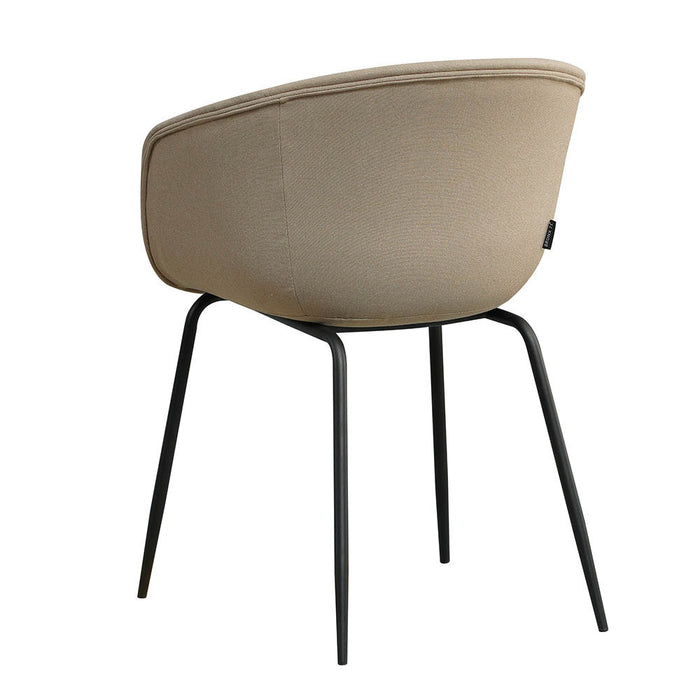 Bronx71 Scandinavische eetkamerstoel Ole taupe gerecyclede stof -