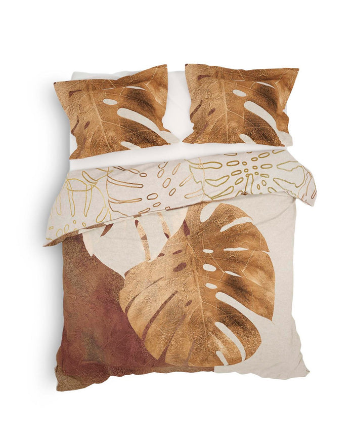 Heckett Lane Dekbedovertrek Katoen Satijn Roca - rustic brown