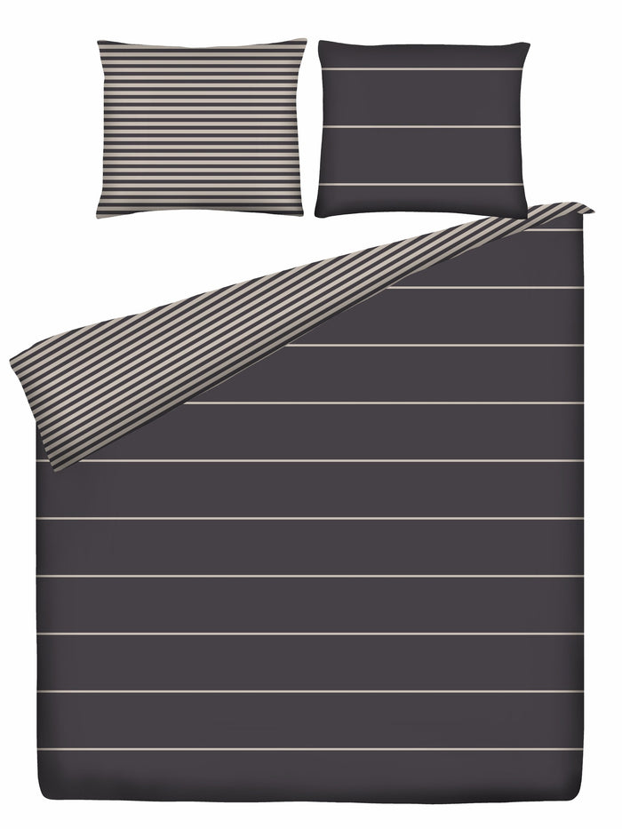 Ten Cate Katoenen Dekbedovertrek - 200x200|220 - Rima Grijs