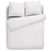 Eleganzzz Dekbedovertrek Flanel Uni - wit