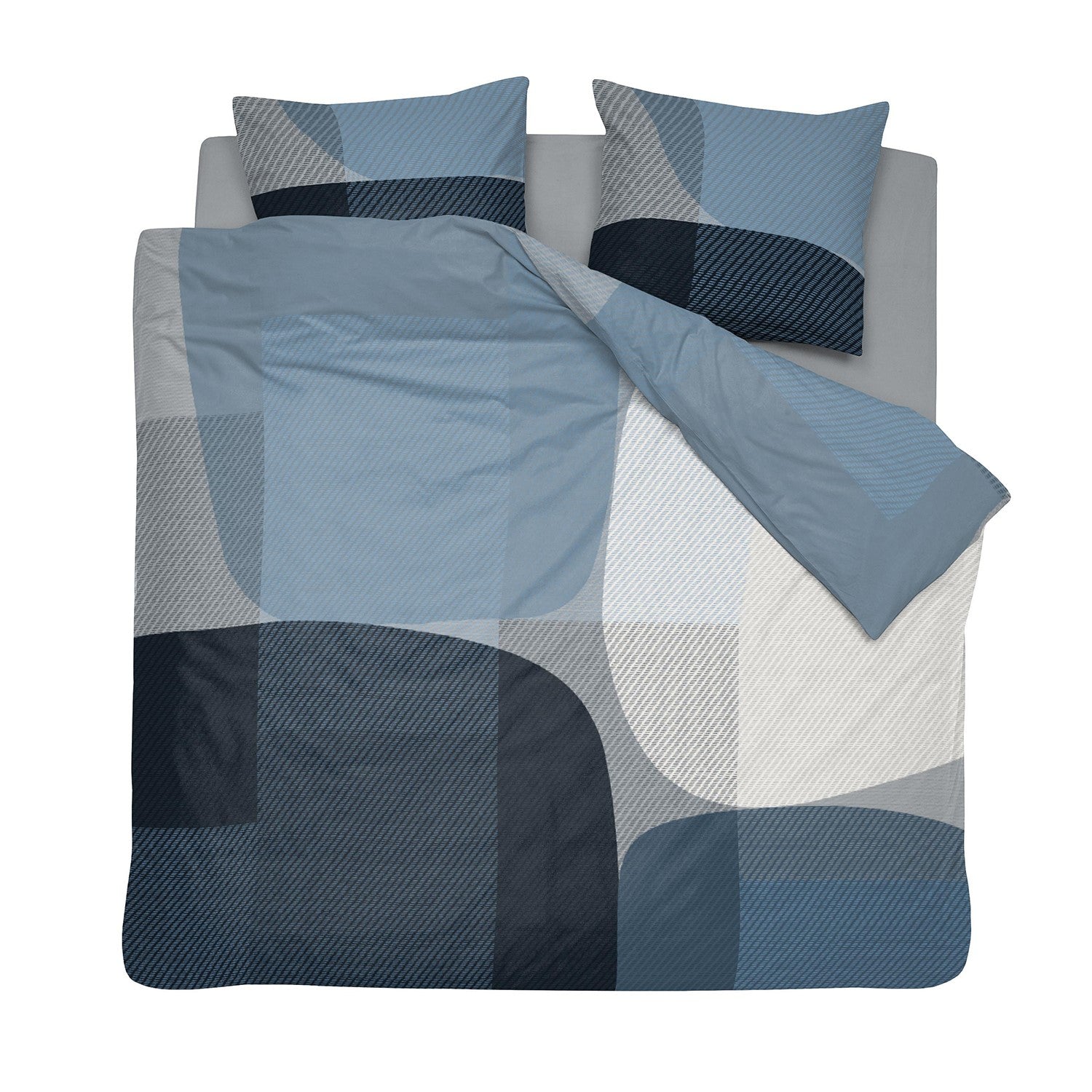 Damai Moore - Dekbedovertrek - Satijn - 200x200|220 cm - Midnight Blue