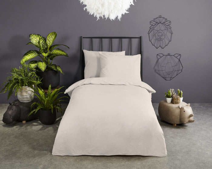 Good Morning Dekbedovertrek Uni 200x200|220 cm lichtbeige