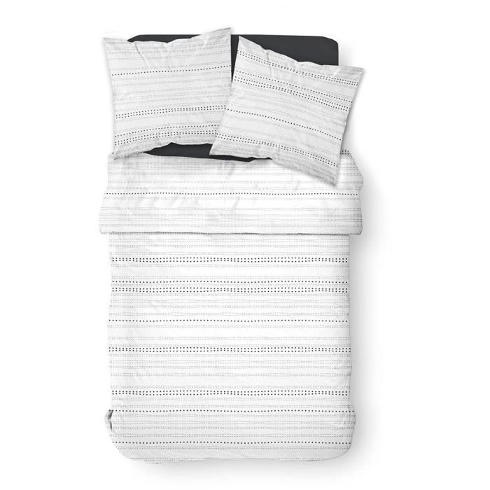 TODAY beddenset - 2 personen - 240 x 260 cm katoen - Grafische witte