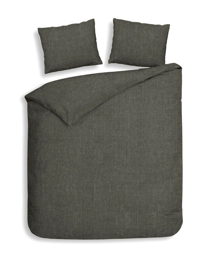 Heckett Lane Dekbedovertrek Flanel Franela - frost grey