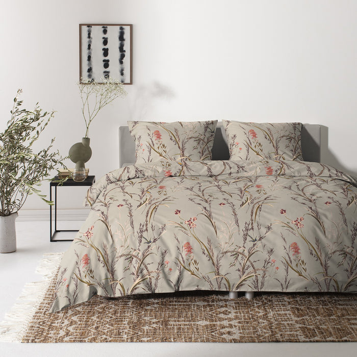 Cinderella Myrtle - Dekbedovertrek - Satijn - 200x200|220 cm - Sand