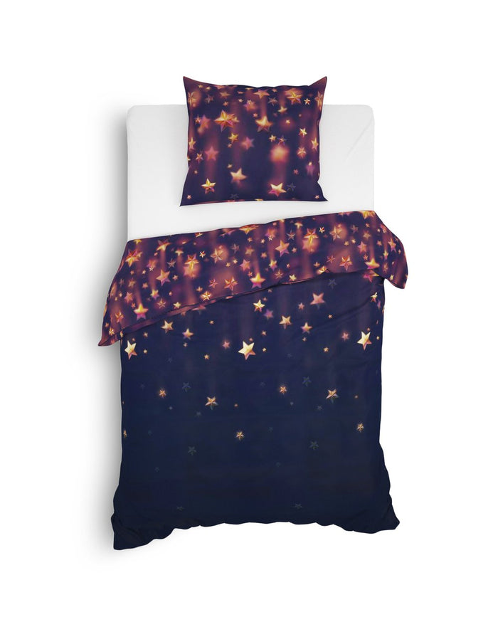 Heckett Lane Dekbedovertrek Flanel Lilou - night purple