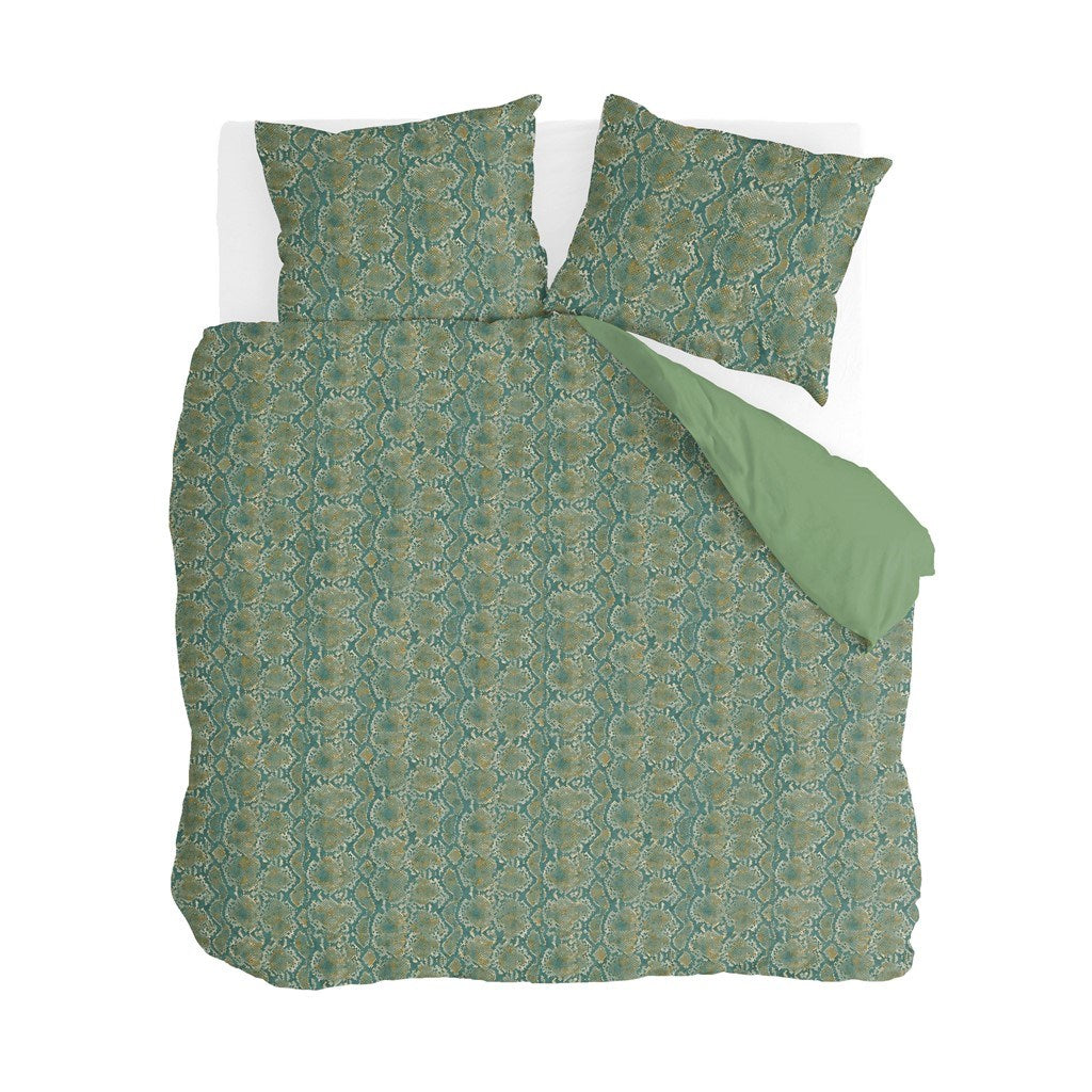 Byrklund - Dekbedovertrek Scary Snake - 200x220 - Groen