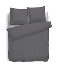 Eleganzzz Dekbedovertrek Flanel Uni antraciet