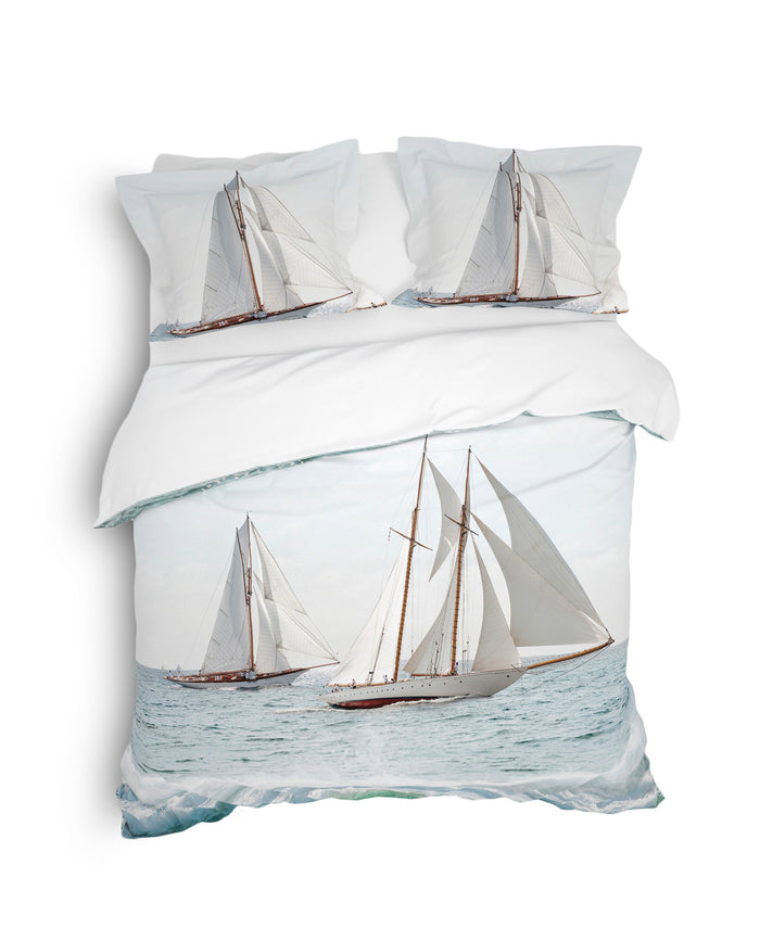 Heckett Lane Dekbedovertrek Katoen Satijn Rivas - wavy blue