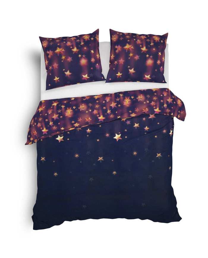 Heckett Lane Dekbedovertrek Flanel Lilou - night purple