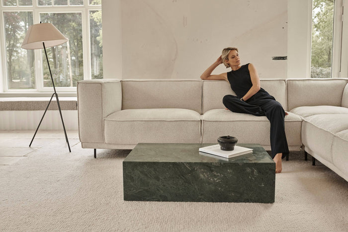 Aime Té Salontafel Marmerblok - Dark Emperador Bruin