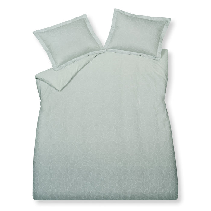 Vandyck - Dekbedovertrek LINE FLOWER Pearl Blue 240x220 cm (satijnkato