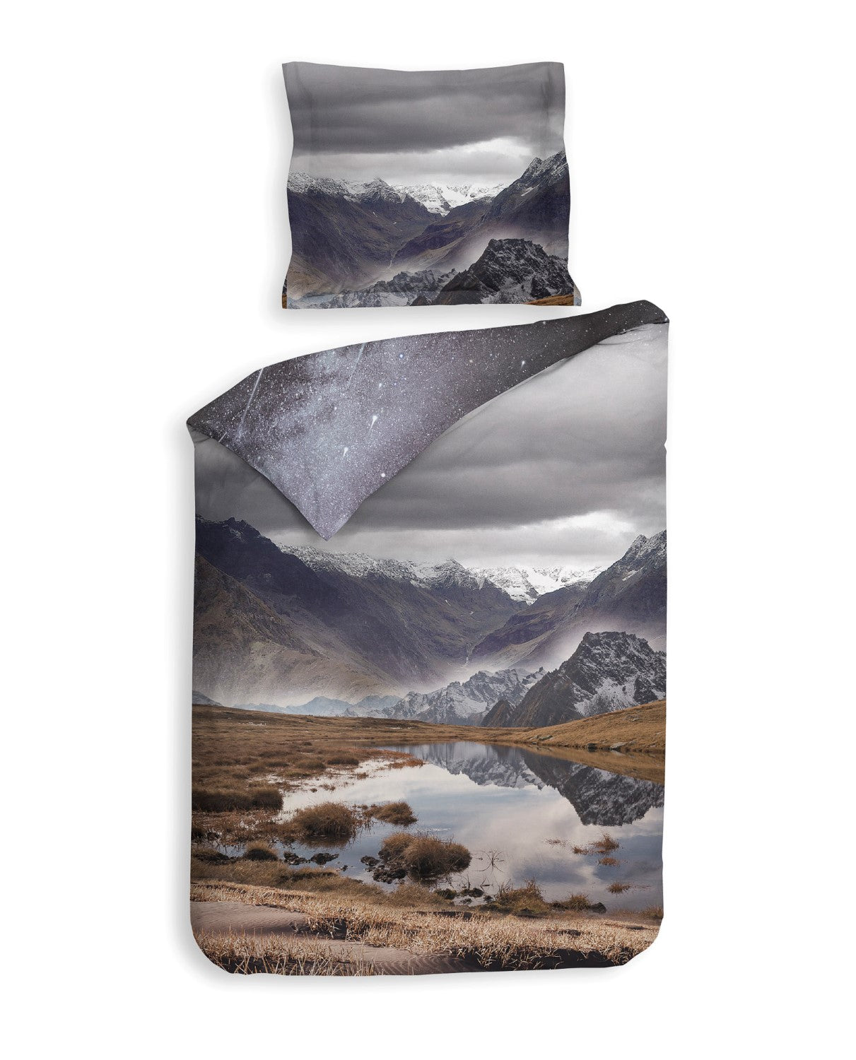 Heckett Lane Dekbedovertrek Katoen Satijn Riley - slate grey