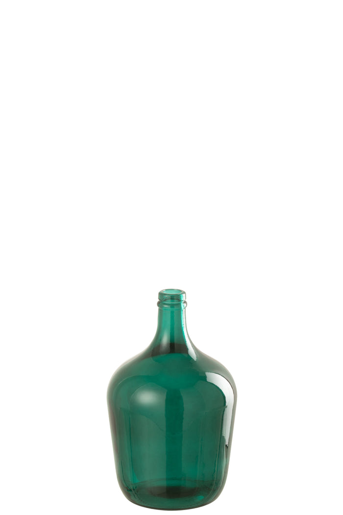 J-Line vaas Fles - glas - groen - 30 cm hoog