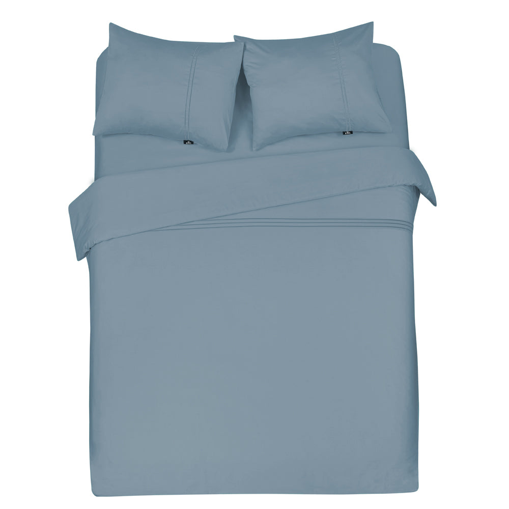 Luxe dekbedovertrek King - 300 TC topkwaliteit - 200x200|220 - blauw
