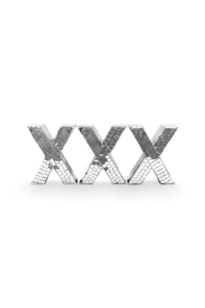 vtwonen Metal X - Kerstdecoratie - Zilver - Set van 3 - 31x12,5x4,5cm