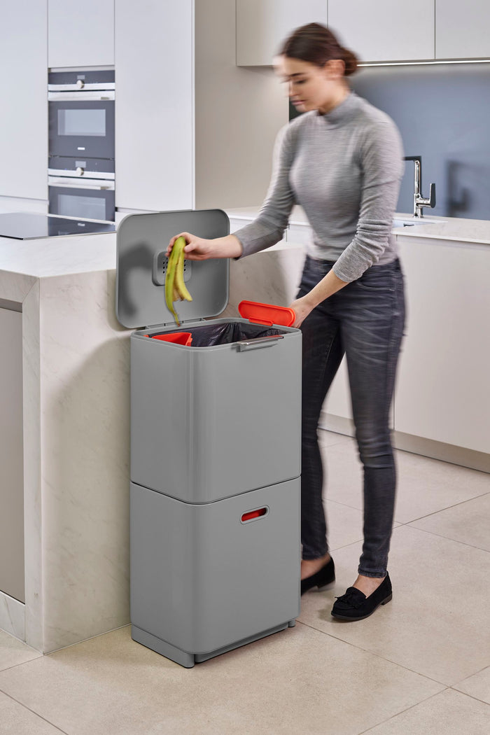 Joseph Joseph - Intelligent Waste Afvalemmer Totem Max 60 liter - Grij