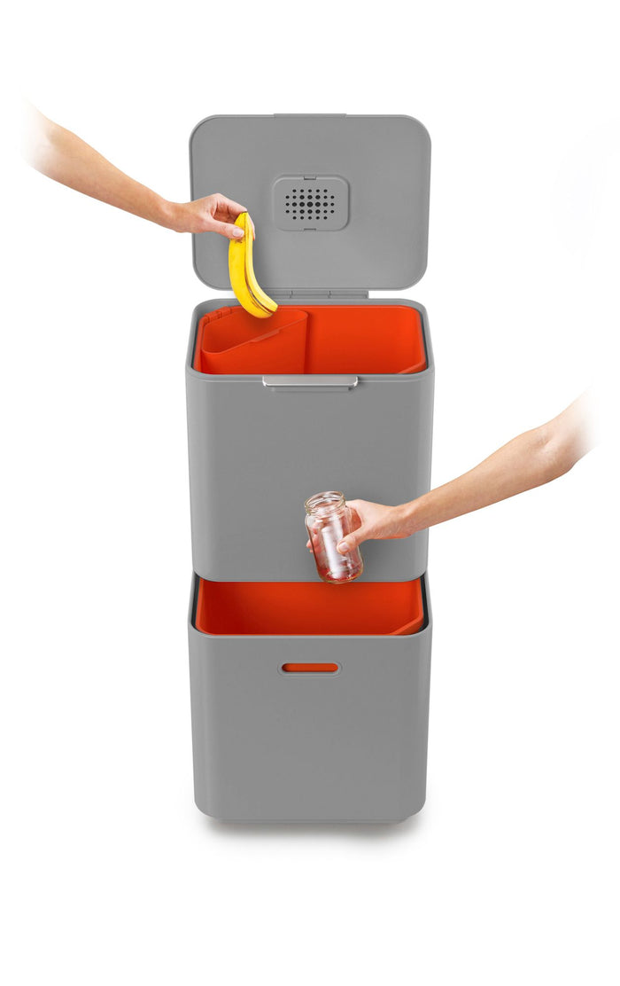 Joseph Joseph - Intelligent Waste Afvalemmer Totem Max 60 liter - Grij