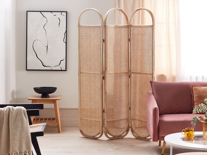 Beliani - CORTONA - Kamerscherm - Naturel - Rotan