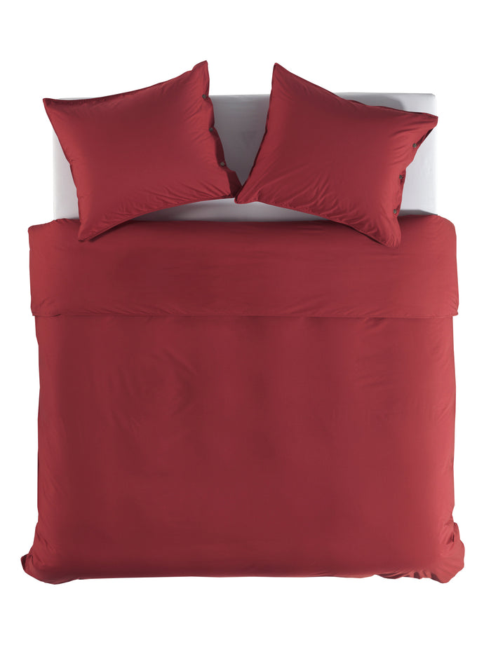 Yellow Dekbedovertrek Percale spicy red