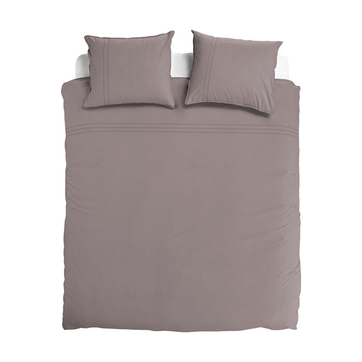 Egyptisch Katoen effen - Taupe Maat: Lits-jumeaux (240 x 200|220 cm)