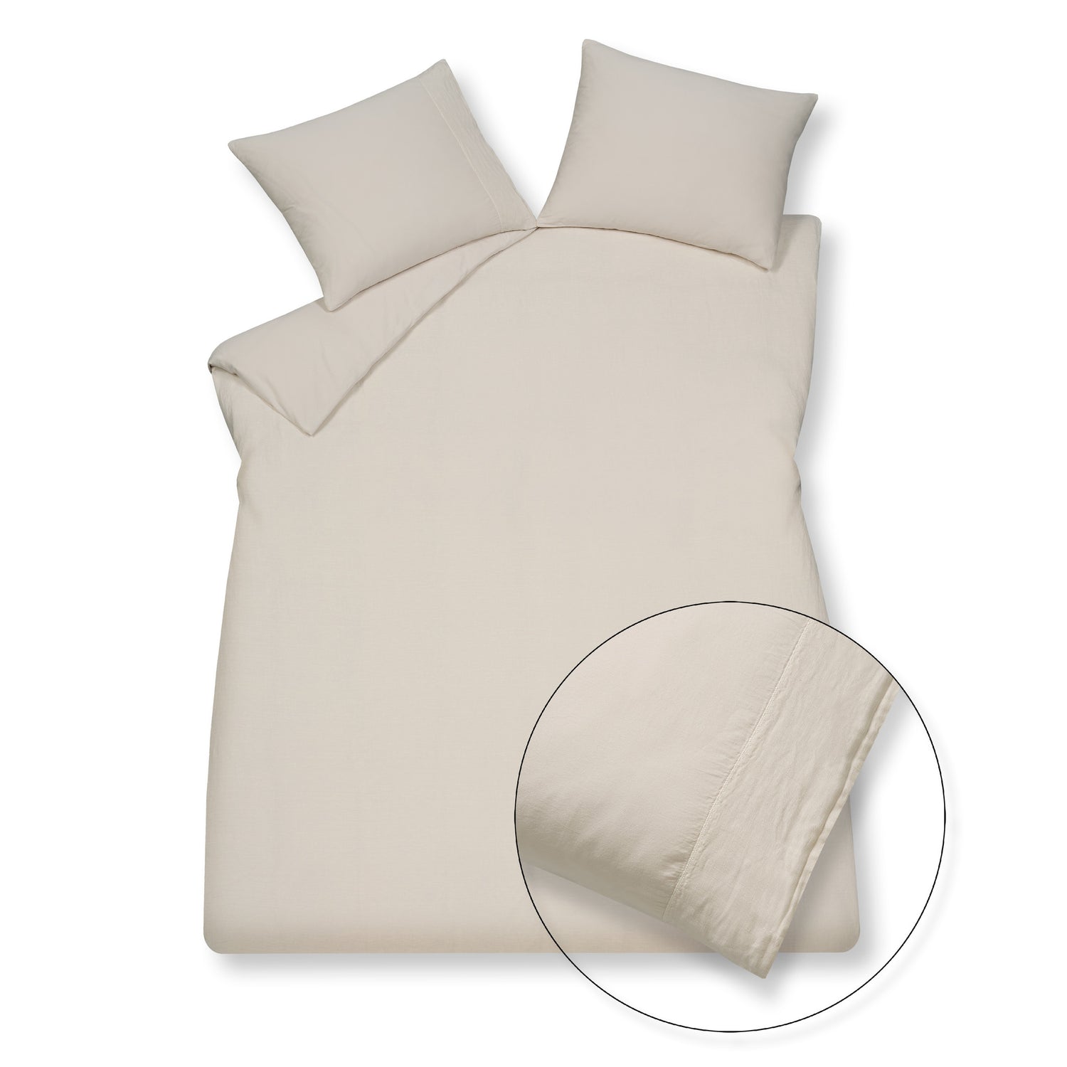 Vandyck - Dekbedovertrek PURE 07 Cream Tan 240x220 cm (linnen | satijn