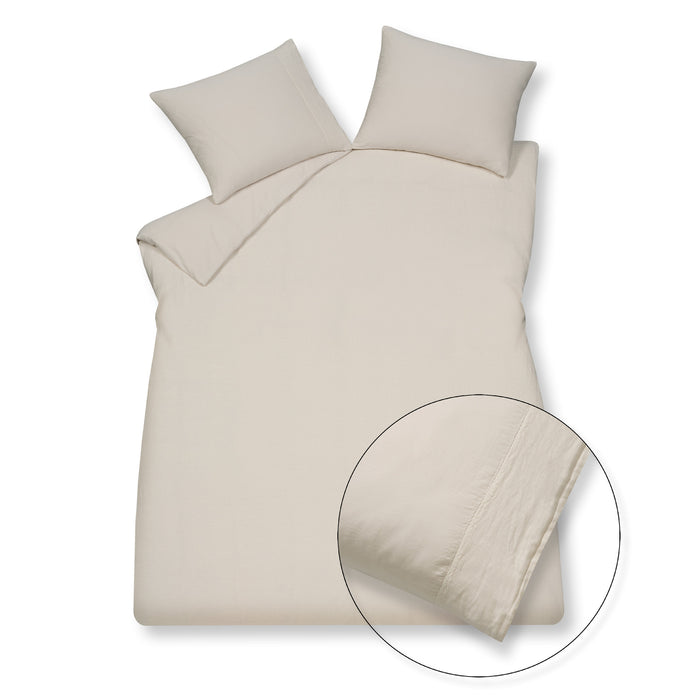 Vandyck - Dekbedovertrek PURE 07 Cream Tan 240x220 cm (linnen | satijn