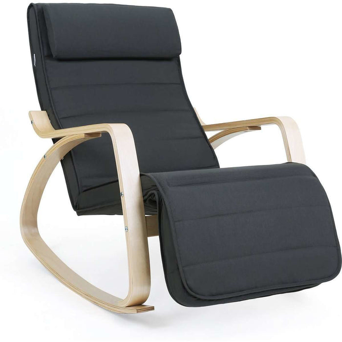 Nancy's Schommelstoel Met Voetensteun - modern - Grijs