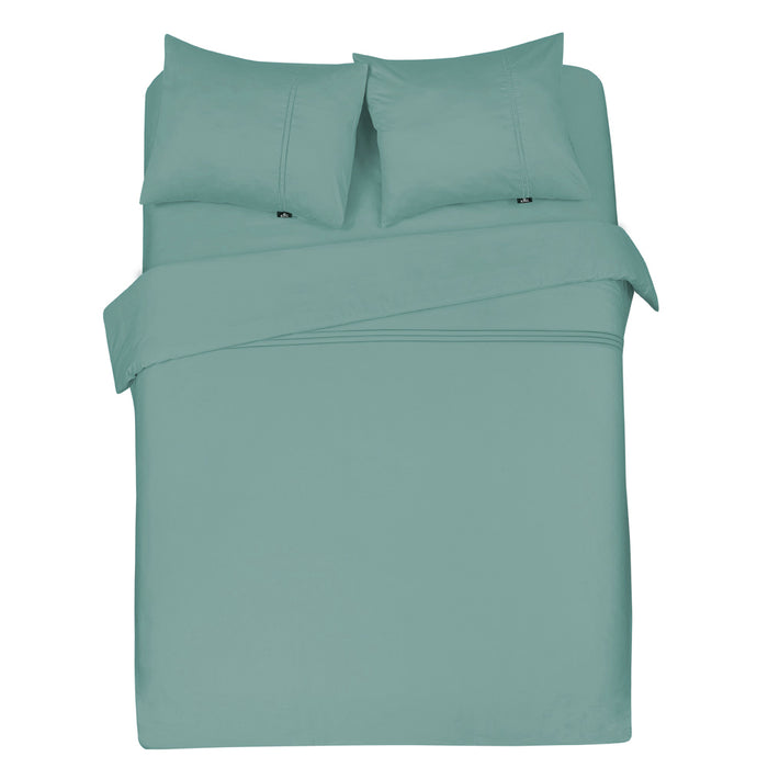 Luxe dekbedovertrek King - 300 TC topkwaliteit - 240x200|220 - jade