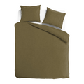 Halflinnen - Donker groen - Maat: Lits-jumeaux (240 x 200|220 cm)