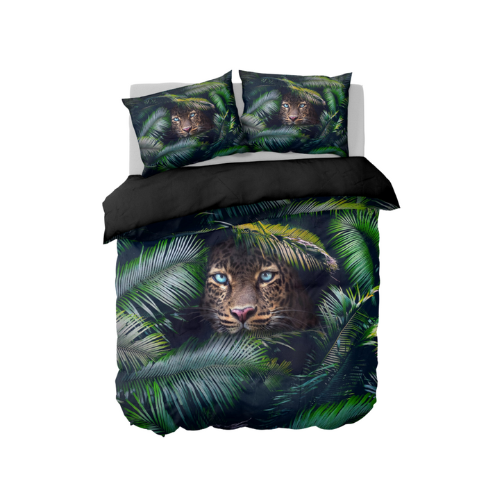 Y-NOT Peeking Leopard Dekbedovertrek 200 x 240 cm