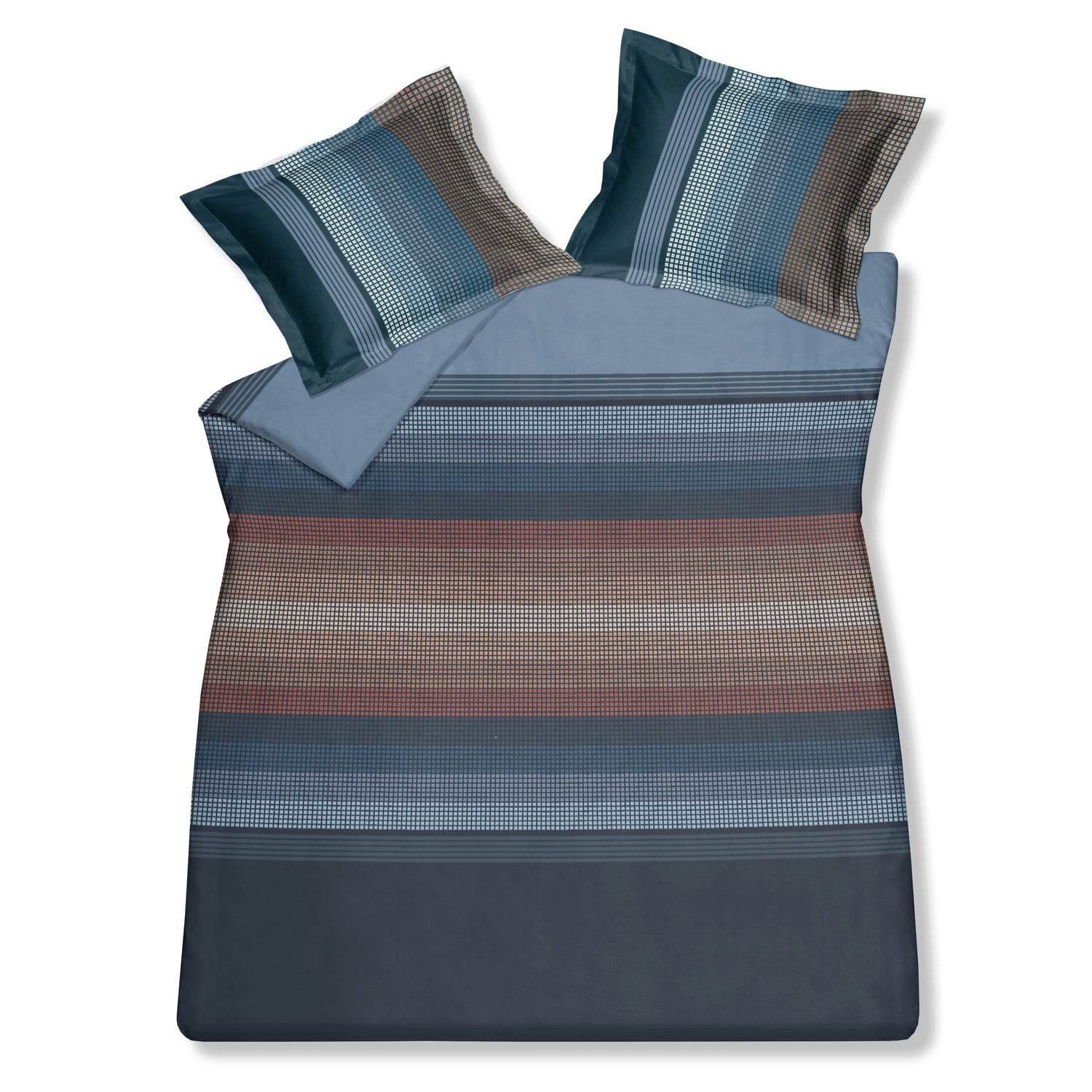 Vandyck Dekbedovertrek INFINITE MIRROR Storm Blue 240x220 cm
