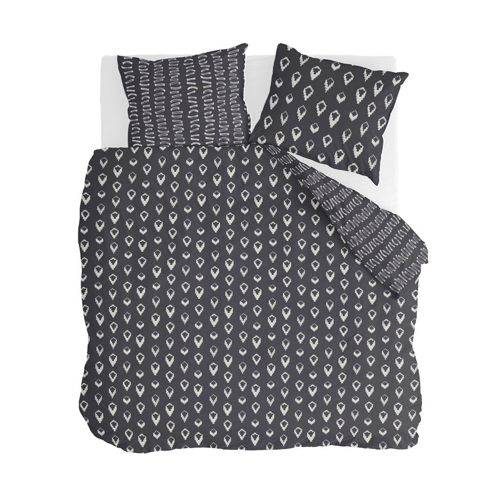 Walra - Dekbedovertrek Remade Turned Cones - 240x220 - Off Black