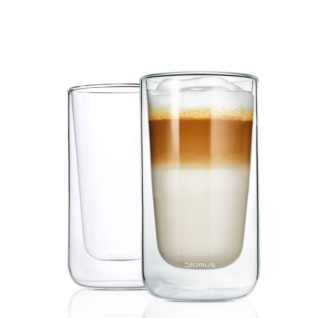 Blomus - Dubbelwandig glas NERO latte macchiato (set|2)